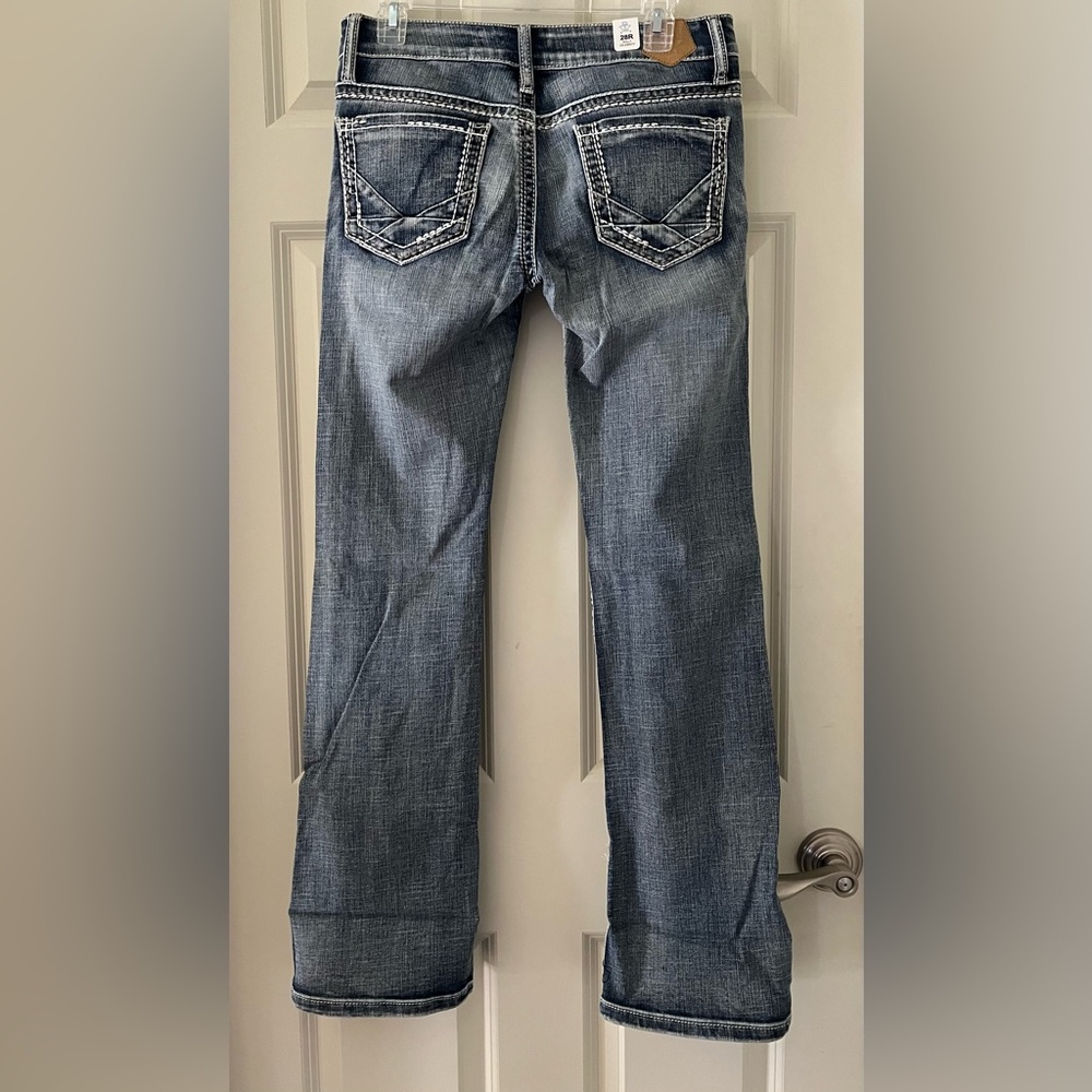 NWT Tin Haul Dolly Celebrity jeans denim contrast stitching  bootcut size 28R